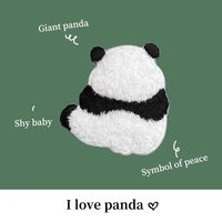 Patchs brodés Panda Premium en peluche pour l'arrière, Appliques animales en peluche autocollantes pour vêtements d'enfants, Personnalisation OEM acceptée