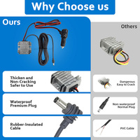 Convertisseur élévateur de tension DC 12V/24V Starlink Mini Switch pour allume-cigare avec connecteur mâle 30V pour camping-cars/camions/bateaux et usage domestique