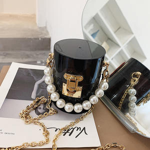 FANLOSN Trending Transparent Pearl Small Handbag Clear Bags Women Handbags Clear Bag