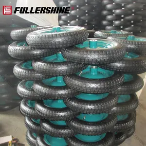 Goede kwaliteit pneumatische rubber wiel 14 inch 3.50-8 met metalen velg