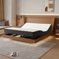Base de lit électrique intelligente à gravité zéro avec matelas en mousse à mémoire de forme, cadre de lit ergonomique pour un sommeil sain, mobilier de chambre principale