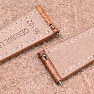 Cinturino per Orologio Vintage in Vera Pelle Cerata a Sgancio Rapido 18mm 20mm 22mm Cinturini in Pelle Bovina a Grana Piena 17mm 19mm 21mm - Product Image 5