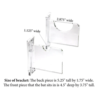 Support de Présentation Premium Personnalisable en Acrylique Transparent pour Bâtons de Baseball – Service de Découpe – Support pour Bâtons de Frappe en Frêne Série 3X – Objets de Collection Sportifs