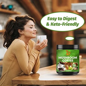 Factory Wholesale Mushroom Coffee with Mushroom <b>Blend</b> Supplement Supports Cut Health Immunity and Boosts Energy Focus Coffee - Product Image 4
