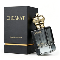 Emballage de flacon de parfum vide carré noir de conception unique de qualité supérieure personnalisé 30ml 50ml 100ml Flacon de parfum en verre de luxe avec boîte