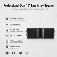 Sistema de Sonido Line Array Activo Compacto Doble de 10 Pulgadas, Subwoofer de 600W-1000W, Altavoz de Bajos para Exteriores, Ideal para Espectáculos y Escenarios