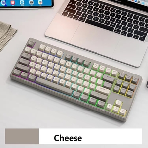 Gratis Wolf M87 Keyboard mekanis nirkabel, Mode ganda lampu pelangi 2.4G + BT5.0 kantor Slient 87 tombol - Product Image 4