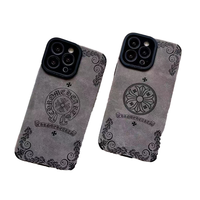 Coques de téléphone antichoc en TPU+PU de luxe vintage de marque pour iPhone 16, style streetwear tendance, vente en gros