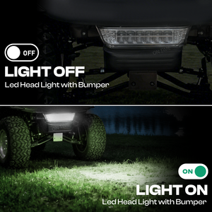 Faro delantero LED con parachoques para Club Car Precedent <span class=keywords><strong>Golf</strong></span> Cart 2004-Up OEM #102524801 1025248-01 - Product Image 4