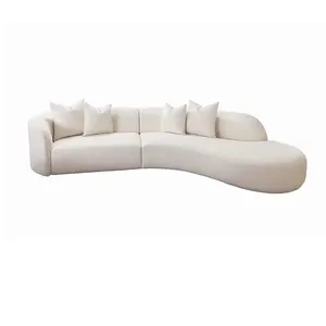 Canapé d'angle nordique moderne en tissu, forme spéciale, pour Villa de salon, vente en gros, style nordique, livraison gratuite