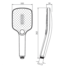HS-20025 Pomme de douche à main en ABS au design moderne, chauffe-eau instantané en <span class=keywords><strong>plastique</strong></span> avec haute pression, 3 fonctions pour salle de bain et hôtel - Product Image 5