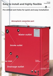 Estufa de Pellets de Madera Cilíndrica de 24KW, Diseño Contemporáneo, Ecológica, Duradera, Ligera, con Tanque de Combustible de 15kg - Product Image 3