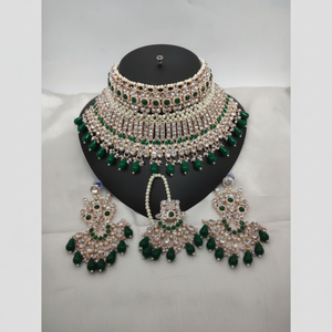 Gold Plated Austrian Stone and <b>Beads</b> Choker Necklace <b>Set</b> 10574029 Exquisite Fine Jewelry <b>Set</b> - Product Image 2