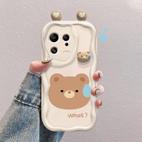 Creative 3D Grenouille Lapin Conception Mignon Silicone Téléphone étui pour Xiaomi 14 15 Pro Redmi Note 12 14 K50 70 Pro Mobile Téléphone Cas