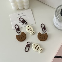Mengda lindo gato y pez creativo regalo personalizado llavero mochila colgante pareja Internet celebridad colgante estudiante joyería