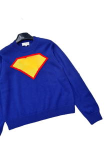 Suéter de punto con cuello redondo y estampado de superhéroes, jersey informal para uso diario y eventos temáticos - Product Image 6