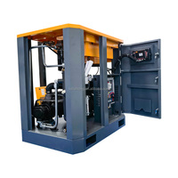 Compresseur d'air à vis rotatif 7,5 kW 10 CV 1200 L, moteur refroidi par air, machine stationnaire