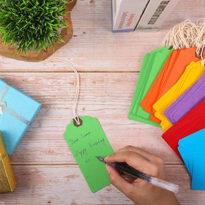 Manila Shipping Tags com String Anexado Inventário Bagagem Papel, Presente Etiquetas De Papelão com String Pendurar Etiqueta Tags - Product Image 5