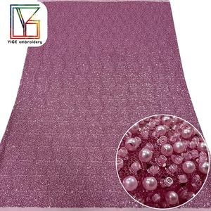 <span class=keywords><strong>Tessuto</strong></span> in <span class=keywords><strong>Tulle</strong></span> Glitterato di Alta Qualità, Pizzo <span class=keywords><strong>Rosso</strong></span> con Perline, <span class=keywords><strong>Tessuto</strong></span> con Paillettes per Abiti da Sposa - Product Image 5
