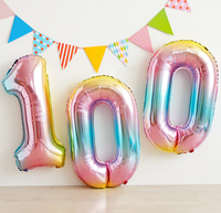 Cymylar 32 pouces dégradé couleur numéro ballon feuille dégradé couleur chiffres mariage bébé anniversaire orthographe Photo fête