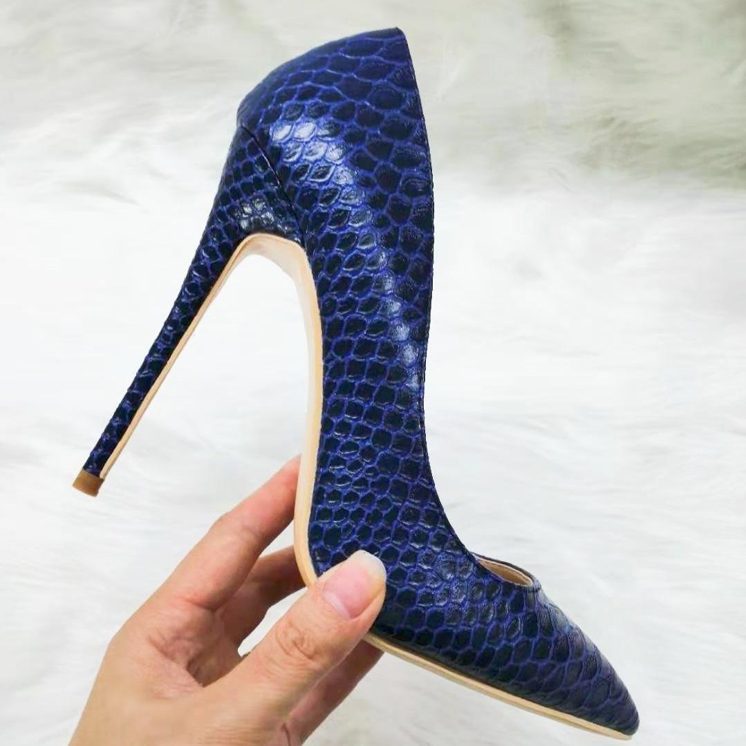 blue designer heels