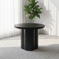 Table basse moderne en gros, meubles de salon, table à manger ronde avec colonne, bois TT-S124B