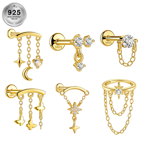 <span class=keywords><strong>Piercing</strong></span> in <span class=keywords><strong>Argento</strong></span> 925 per Labret, <span class=keywords><strong>Trago</strong></span>, Helix, Daith, Cartilagine - Orecchino a Perno in <span class=keywords><strong>Argento</strong></span> 925 - Gioielli alla Moda per <span class=keywords><strong>Piercing</strong></span> - Product Image 1