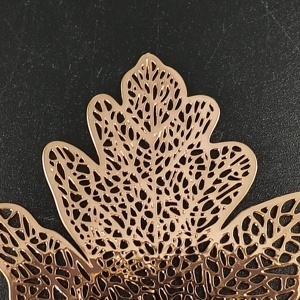 Marque-page en métal plaqué or rose personnalisé en gros, motif feuille de chêne ajouré, idéal pour les cadeaux de mariage et de remise de diplôme - Product Image 2