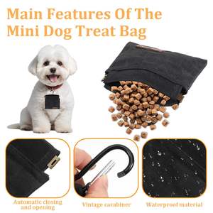 Échantillon gratuit Sac à friandises pour chien portable à clipser Contenant de friandises pour l'entraînement des chiens de qualité alimentaire Sans BPA Pochette à friandises pour chien en silicone - Product Image 4
