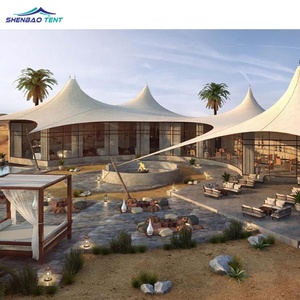 Hot Giá Ngoài Trời Khu Nghỉ Mát Khách Sạn Sang Trọng Lều Glamping Lều Bãi Biển Vải Kiến Trúc Màng Cấu Trúc - Product Image 3