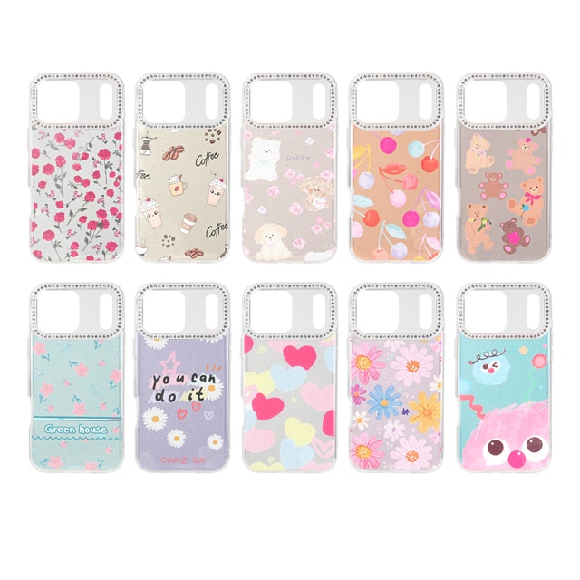 NEW Cute Fresh Pattern Mobile Phone Cases for iPhone 17 16 15 14 13 Pro Max Back Cover for Samsung Fundas Estuches De Celular
