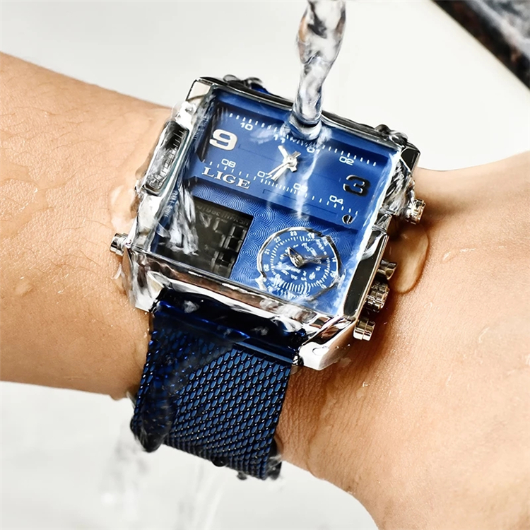 LIGE Top Brand di Lusso Orologi Da Uomo Sport 50M Impermeabile Al Quarzo Orologio Da Uomo Milare Luminoso Dive Orologio Da Polso Maschile Reloj Homre 2024  1511