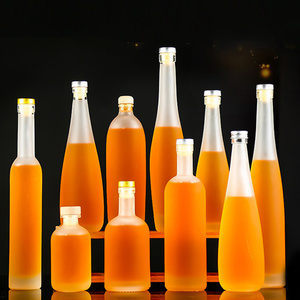 Bouteille en verre <span class=keywords><strong>de</strong></span> vin <span class=keywords><strong>de</strong></span> glace <span class=keywords><strong>de</strong></span> jus <span class=keywords><strong>de</strong></span> fruits clair givré <span class=keywords><strong>de</strong></span> 250ml 500ml avec liège - Product Image 3