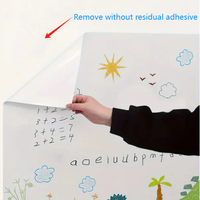Rouleau de feuilles autocollantes pour tableau blanc réutilisables, amovibles, auto-adhésives, nano, grand tableau effaçable à sec pour mur