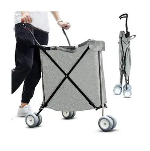 Best selling trolly shopping cart bag compact folding luggage cart for shopping