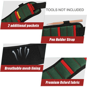 سوار مغناطيسي للرجال من المصنع الأصلي، حزام أدوات فاخر لحمل البراغي والمسامير مع مغناطيس قوي، هدايا للرجال - Product Image 5