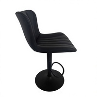 Tabouret de bar moderne en cuir avec structure métallique et hauteur réglable