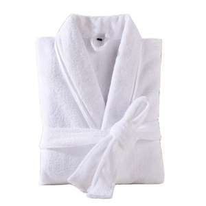 Bata de Baño de Lujo para Hotel y Spa, Súper Suave, de Felpa Blanca, con Logotipo Personalizado, Romántica, con Cordón, Larga, Tejida, de Algodón Puro - Product Image 5