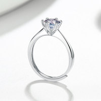Nouvelle bague en argent Sterling Moissanite S925 pour femmes bague Moissanite classique à six broches bijoux de mariage