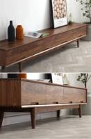 Nordamerikanischer Kirschholz Weißeiche Bodenbelag Massivholz TV-Schrank Schwarznuss Nordischer Moderner Stil