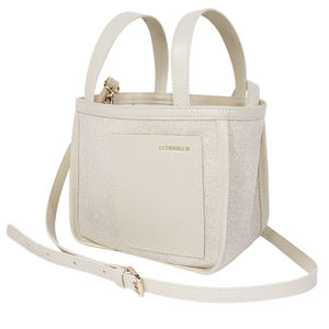 Sac fourre-tout écologique SENDA Simple Vintage pour femme, fermeture ouverte, deux poignées, bandoulière amovible, capacité 1-1,9 L pour diverses utilisations - Product Image 6