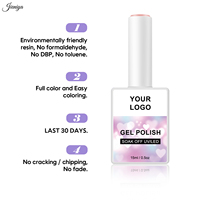 Ensemble de vernis à ongles en gel couleur unie brillante, format voyage, 2 flacons, avec logo personnalisé, gel UV pour salon de manucure et manucure DIY