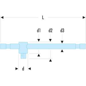 FACOM - J.120A 3/8 ''Drive sliding tee - EAN 3148516619334 ACCESORIOS DE LLAVE DE VASO 3/8" - Product Image 2