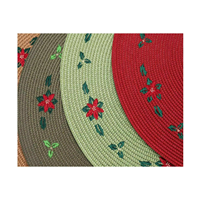 Set de table rond en PP tissé écologique, motif citrouille, épaisseur 1 mm, taille personnalisable pour table à manger, décoration maison et restaurant
