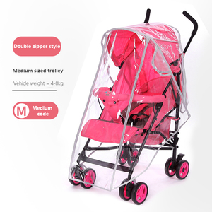 Léger Double fermeture éclair bébé voiture pluie protecteur poussette couverture respirant accessoire produit remplacement - Product Image 5