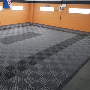 Alfombrillas modulares para suelo de garaje, azulejos de polipropileno para lavado de coches