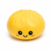 Squishy géant arc-en-ciel de 25 cm en forme de boulette vapeur, jouet sensoriel anti-stress avec cuiseur vapeur