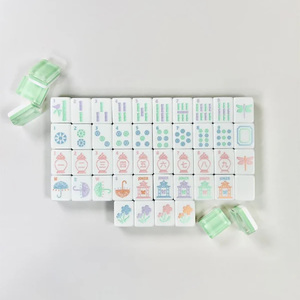 Mahjong de luxe de style américain classique avec des éléments en acrylique pour 4 joueurs, design personnalisable, service client professionnel - Product Image 1