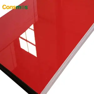 High glossy 18mm sold color UV melamine mdf board for interior furniture