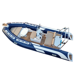 Gommone RIB 480 in Hypalon/PVC con Scafo in Fibra di Vetro, Barca Gonfiabile per Pesca e Divertimento Acquatico - Product Image 1